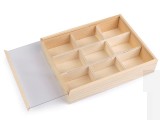 Holzbox mit transparentem Deckel Boxen, Säckchen